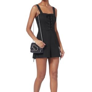 INTERMIX Jules lace-up romper